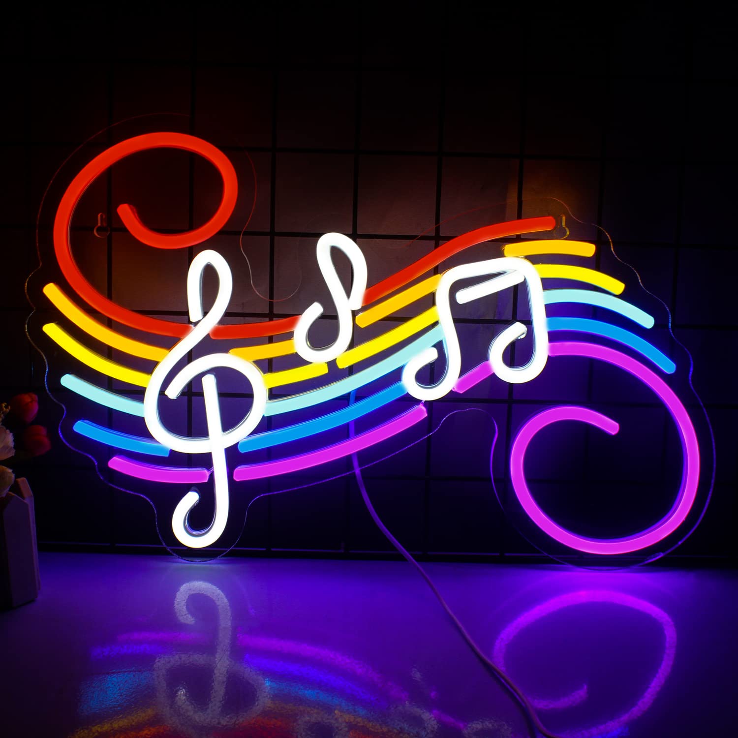 Lighting Christmas Decor - Musiknoten Neonschild Anpassbare Farbige Violinschlüssel LED-Neonlicht