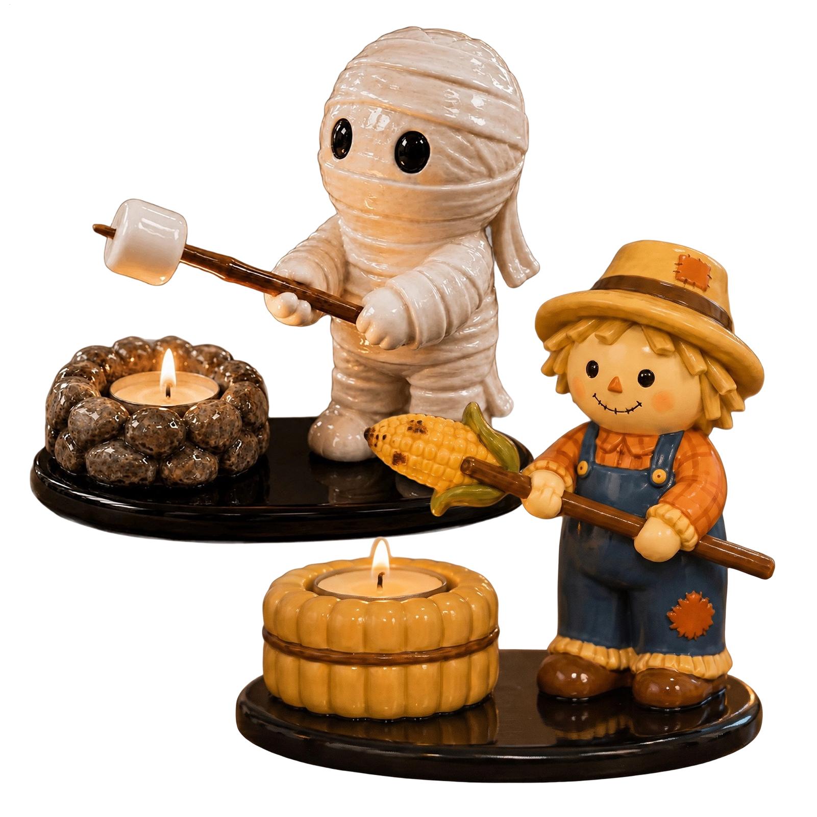 Lighting Decoration Stand - Teelichthalter aus Kunstharz, lustig und niedlich,