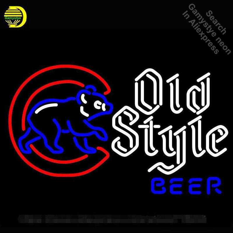 Union Lighting & Decor Photos - Unions Cubs O Style Neonschild Bär