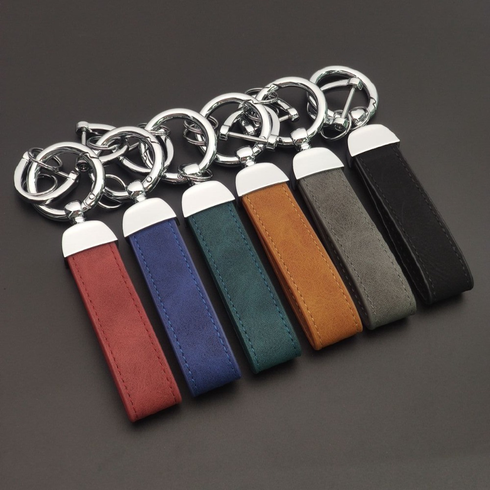 Pendant Light Shade - Edelstahl-Leder Minimalistischer Auto-Schlüsselanhänger Personalisierter Schlüsselring Kreativer