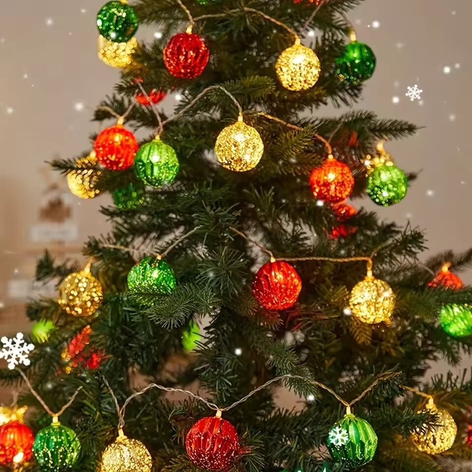 Lighting Christmas Decor - Weihnachtsdekorative Lichterkette 1,5M 10LED Warmweiß 2AA