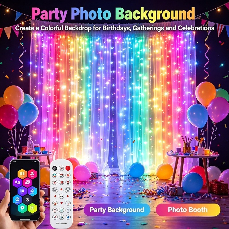 Lighting Christmas Decor - USB-betriebene, App-gesteuerte LED-Lichterketten, DIY-Lichterketten für Weihnachten,
