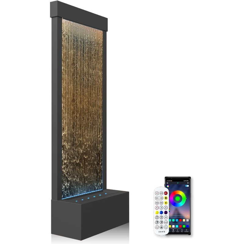 Lighting Decoration Stand - EXW Moderner, einfacher, bodenstehender Wasserfallbrunnen für