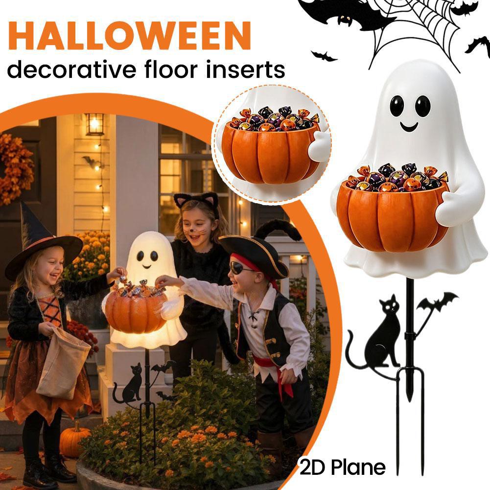 Lighting Decoration Stand - 2026 Halloween Geister-Kürbis-Bonbonhalter mit Licht für