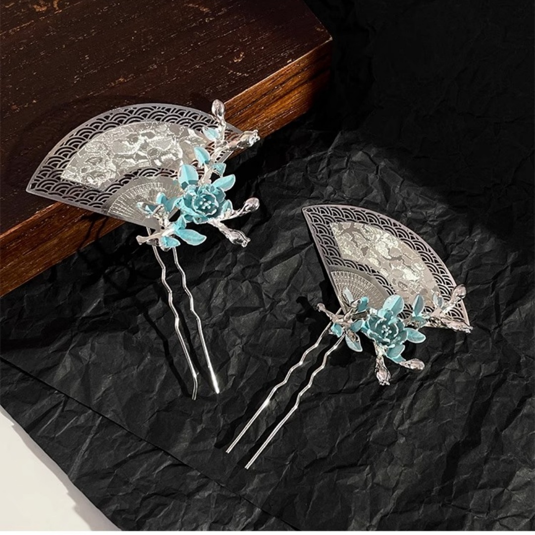 Decor Lighting Fans - Neue fächerförmige Haarnadel im chinesischen Stil,
