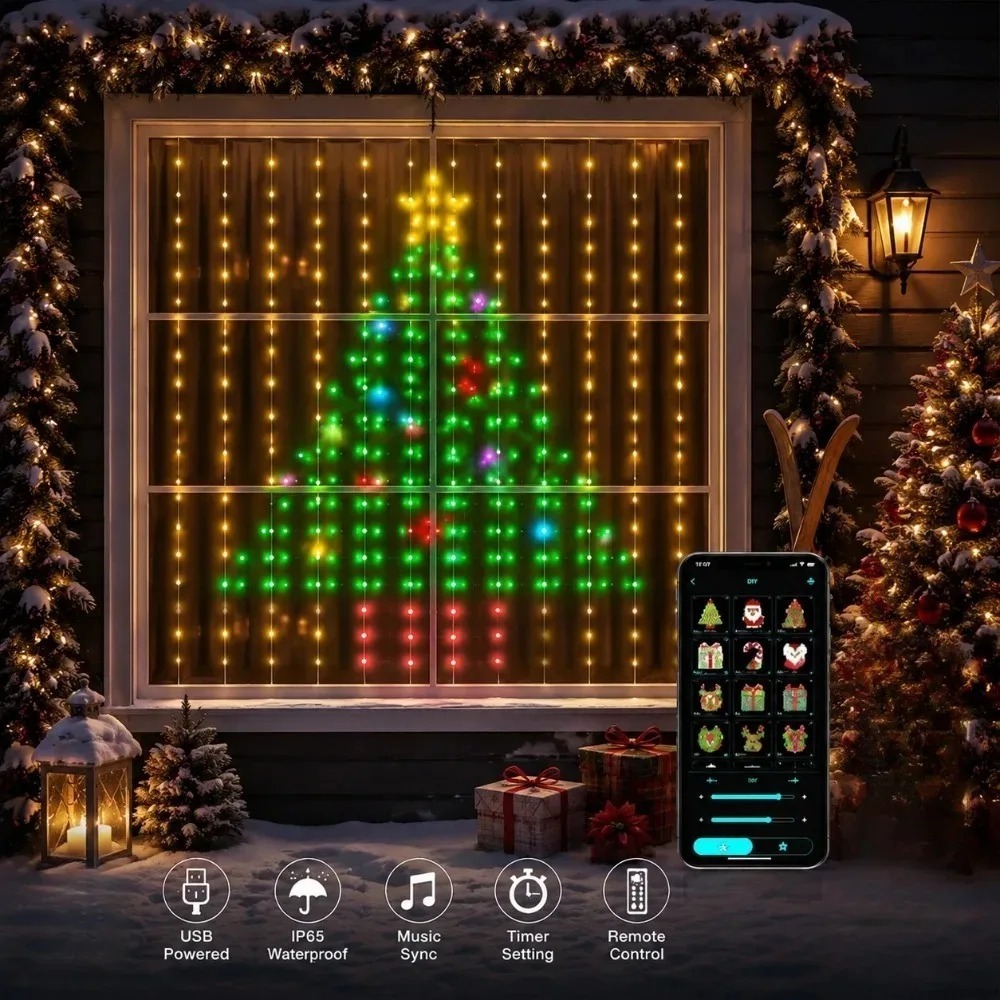 LED-Pixel-Lichtvorhang mit Blu – Lighting Decoration For Home Bewertung und Preis