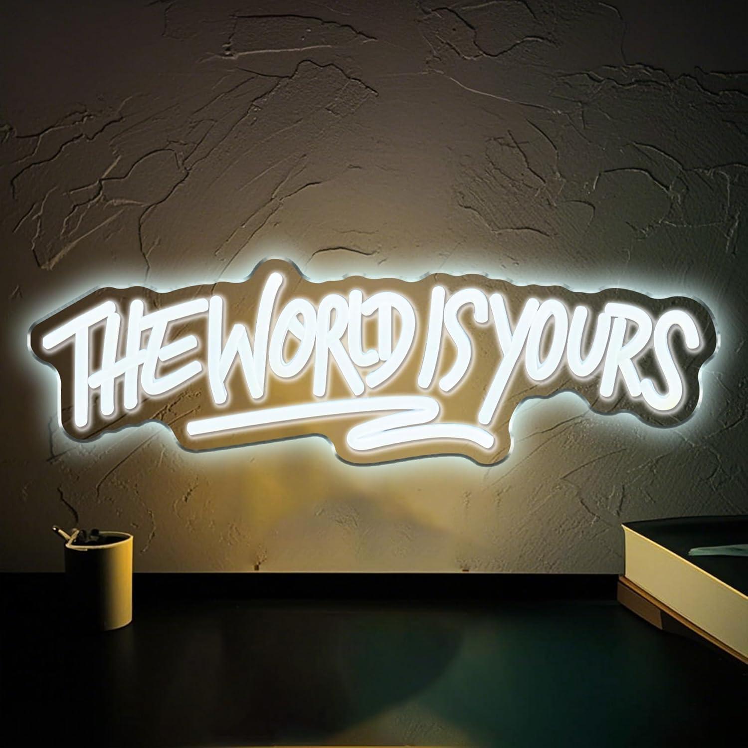 „The World is Yours“ Neonschil – Wall Decor Lighting Bewertung und Preis