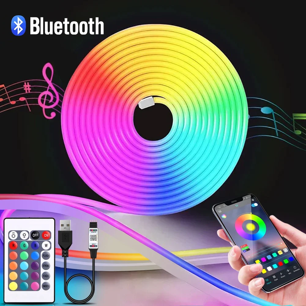 1-5 m RGB LED Neon Streifen Li – Lighting Decoration For Home Bewertung und Preis